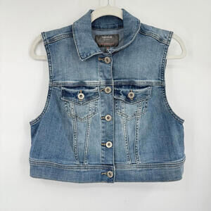 Women's Torrid New with Tags Blue Cropped Denim Vest 00/M